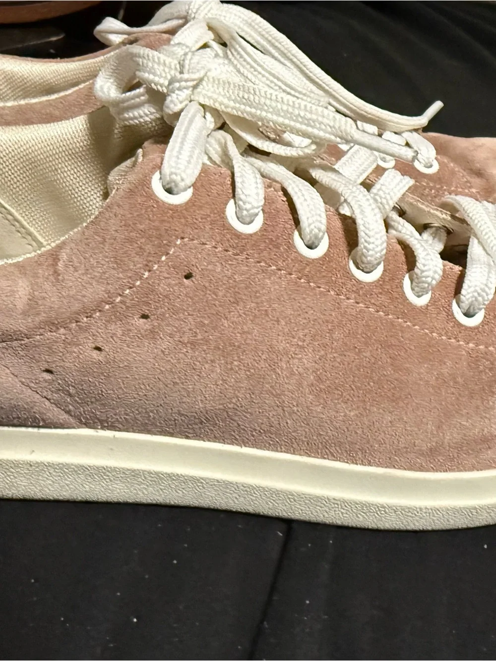 Tory Burch Rose Gold/Blush Pink Suede Low-Top Sneakers